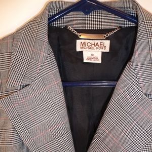 MICHAEL KORS WOMENS SUIT BLAZER PLUS SIZE 10 BLACK